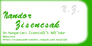 nandor zisencsak business card